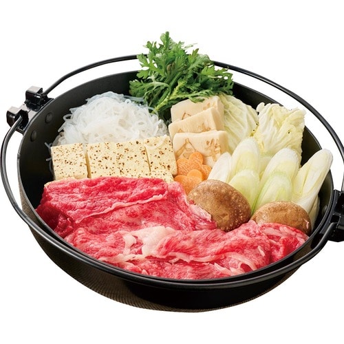 すき焼き通販おすすめ 人形町今半 黒毛和牛切り落とし お手軽すき焼き鍋セット（約2人前 野菜・割下付き） イメージ