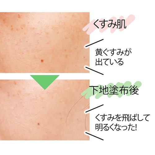 くすみを消すだけでなくなめらかな肌に仕上がる イメージ