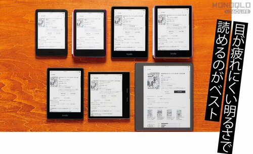 テスト3:画面の明るさ Kindle電子書籍リーダーおすすめ イメージ
