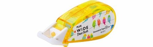 プラス:デコレーションテープ ワイドデコラッシュ くつろぎトリ:テープ