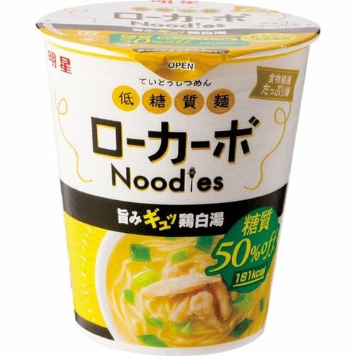 明星:低糖質麺 ローカーボ Noodles 鶏白湯:カップ麺