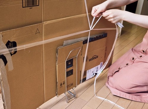 結ぶ時も挟んだままでまとめられてラク イメージ