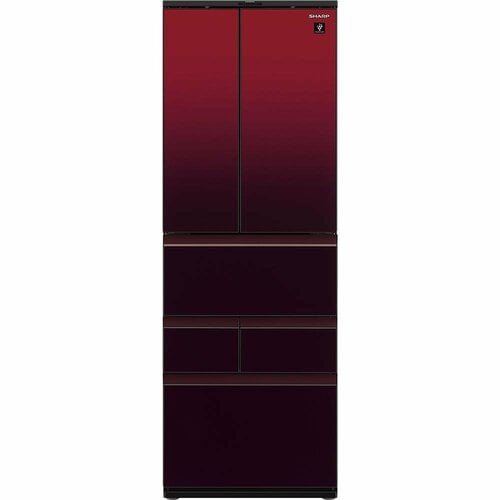 ガラスドアに木目調ハンドルを組み合わせた上質なデザイン シャープ「SJ-GK50J」 イメージ