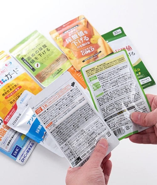 テスト項目1：成分（10点満点） 尿酸値ケアサプリおすすめ イメージ