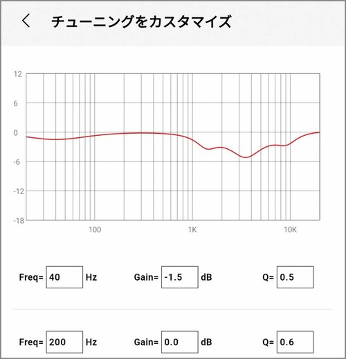 アプリのAndroid版では音響特性をカスタム可能 USB-Cイヤホンおすすめ イメージ