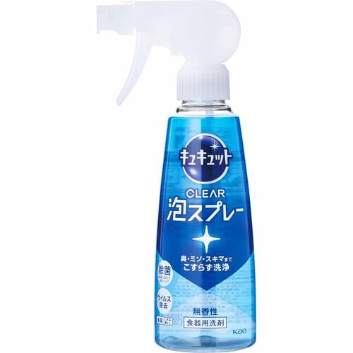 食器用泡スプレーおすすめ 花王 キュキュット CLEAR泡スプレー 無香性 イメージ