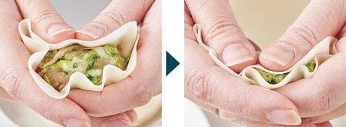 手で丸めて包むのがコツ タイガーのフードプロセッサーとサンコーのミンサーおすすめ イメージ