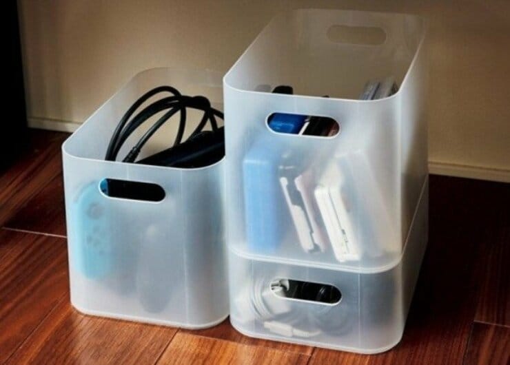 【収納テク】ゲームグッズは無印そっくりダイソーBOX！ 積み重ねが使えます