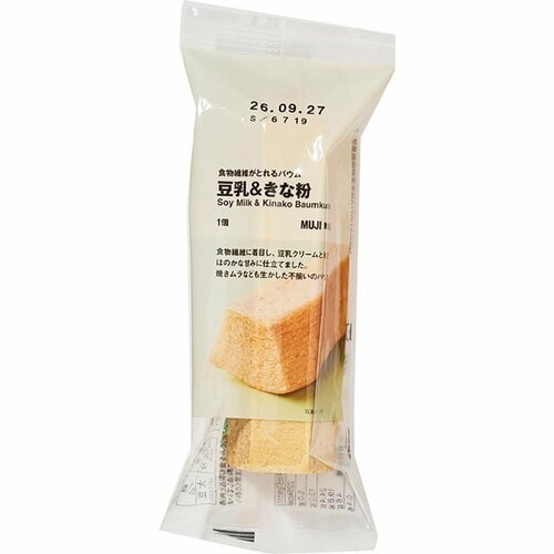 無印良品の不揃いバウムおすすめ 無印良品 食物繊維がとれるバウム 豆乳＆きな粉 イメージ