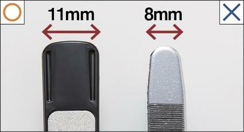 ポイント2:テコの幅が狭いと力が入れにくい!