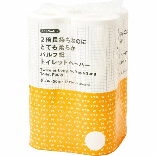 PBトイレットペーパーおすすめ くらしWelcia 日本製紙クレシア ２倍長持ちなのにとても柔らかパルプ紙トイレット ペーパーダブル イメージ