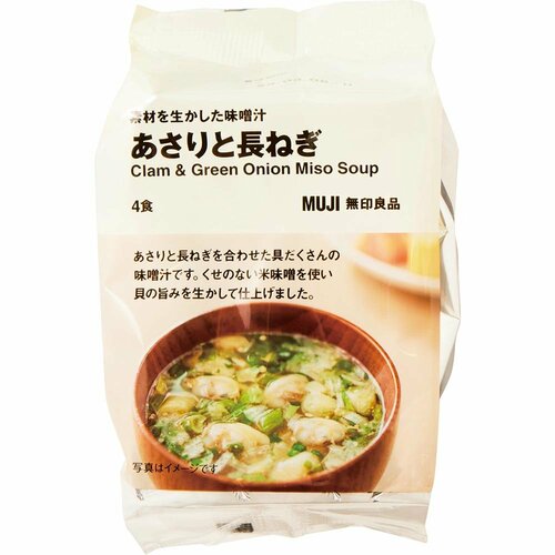 無印良品 素材を生かした味噌汁 あさりと長ねぎの製品画像