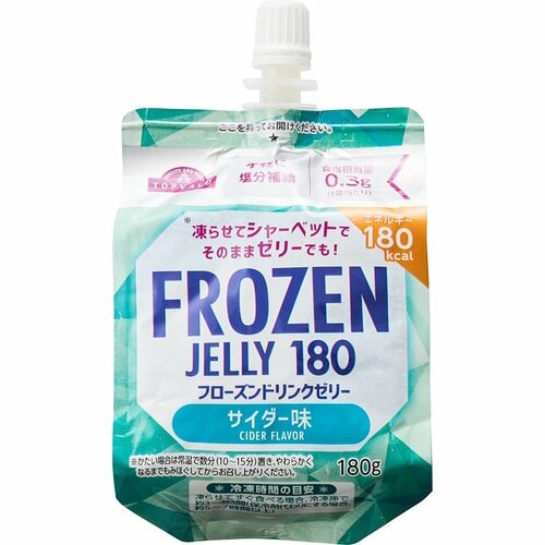 凍らせて食べるゼリー／シャーベットおすすめ トップバリュ フローズンドリンクゼリー サイダー味 イメージ