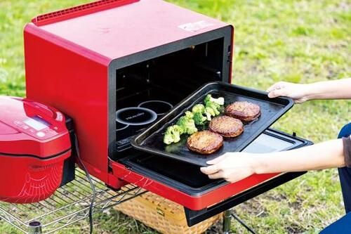 アウトドアでオーブンレンジを使う