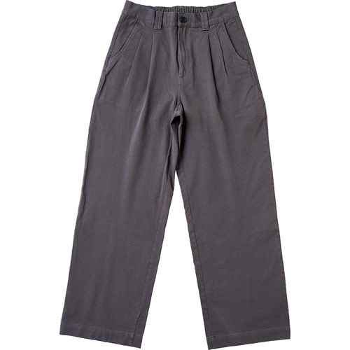 無印良品 婦人 縦横ストレッチチノタックワイドパンツ 股下長め イメージ1