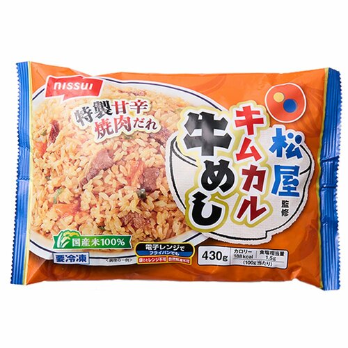 冷凍チャーハンおすすめ ニッスイ 松屋監修 キムカル牛めし イメージ