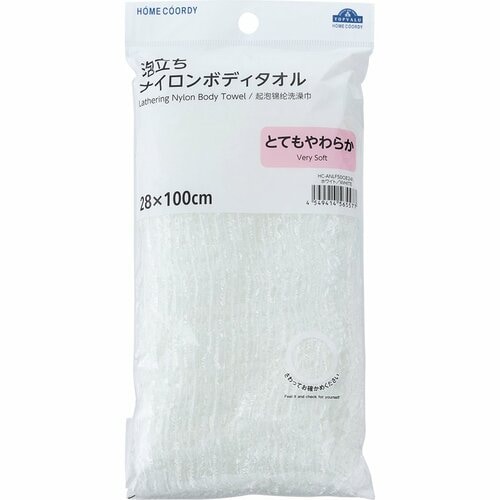 ボディタオルおすすめ イオン ホームコーディ 泡立ちボディタオル とてもやわらか イメージ