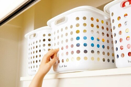 パッと中身が分かるのがGood穴あきタイプのバスケット イメージ2