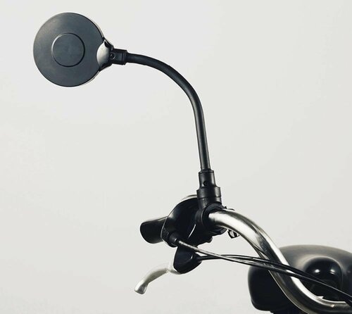 邪魔になりにくさ：アームが長く横に飛び出る 自転車用ミラーおすすめ イメージ