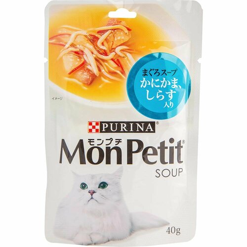 猫用ウェットフードおすすめ ネスレ日本 モンプチ スープ まぐろスープ かにかま、しらす入り イメージ1