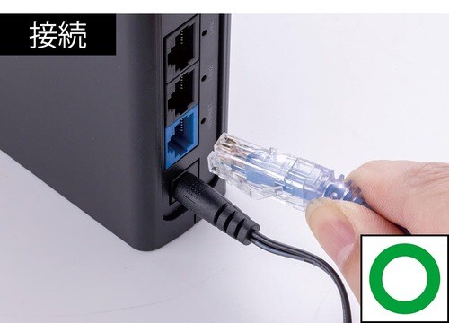 ケーブルを挿すだけですぐにネット接続