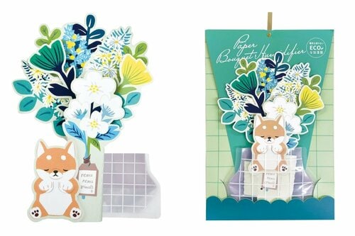 眠気まなこが愛らしい「ペーパーブーケ加湿器」 イメージ