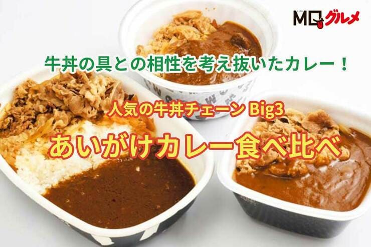 【スパイスの香りと具材の存在感に感動】人気牛丼チェーン店の最強あいがけカレーはどれ?