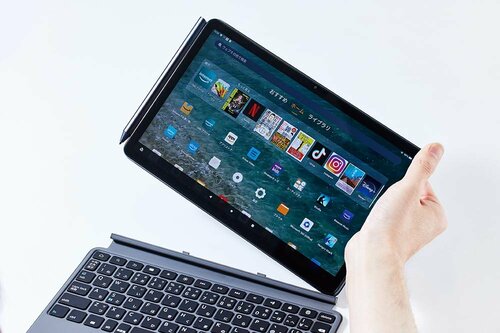 キーボード【合格】:他製品と同じく、窮屈さは否めない Amazon「Fire Max 11」レビューおすすめ イメージ3