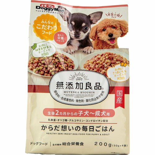 ドッグフードおすすめ ドギーマンハヤシ 無添加良品 からだ想いの毎日ごはん 子犬~成犬用 イメージ1