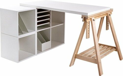IKEAの家具を置くだけで万能L字デスクの完成 イメージ