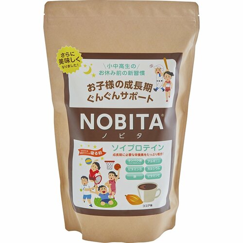 ジュニアプロテインおすすめ NOBITA ソイプロテイン ココア味 イメージ