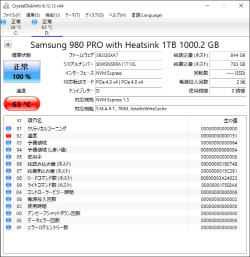 3:ベンチテスト後の温度を比較