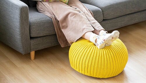 脱力タイムのお供オットマンとしても使える イメージ