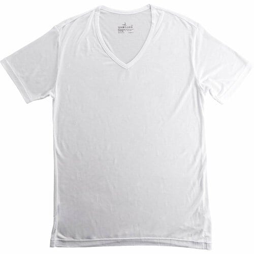 メンズ冷感インナーシャツおすすめ 無印良品 紳士 ひんやりなめらか Vネック半袖 Tシャツ イメージ