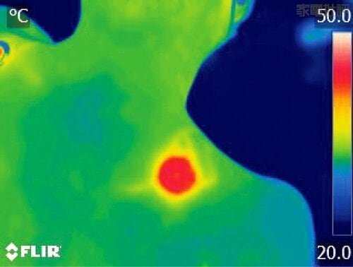 5分後の温度:45.5℃ マッサージ器おすすめ イメージ