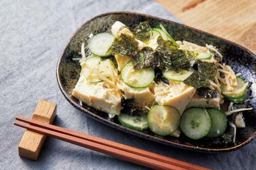 アレンジレシピ3：海苔と豆腐のサラダ イメージ