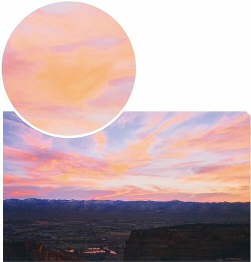 シャープ「AQUOS XLED HP1/HP2 4T-C50HP2(50V型)」の画質比較テスト写真（雲の階調）