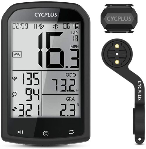 サイクルコンピューターおすすめ CYCPLUS GPSサイクルコンピュータ&マウント&ケイデンス＆スピードセンサー イメージ