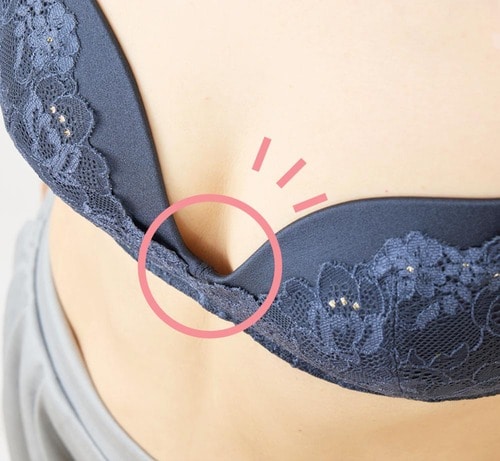 中央が浮きやすいデザイン ノンワイヤーブラおすすめ イメージ