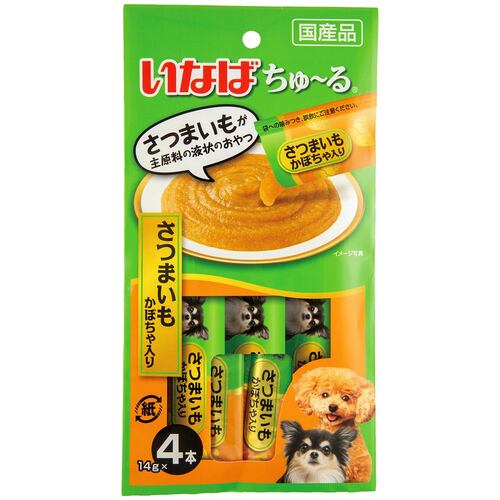 犬用おやつおすすめ いなばペットフード ちゅ~る さつまいも イメージ