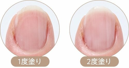 仕上がり：ピンクニュアンスのホワイトで血色感が出て超自然 マニキュア・ネイルポリッシュおすすめ イメージ