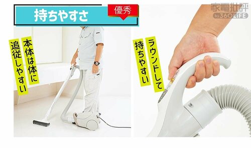 持ちやすさ:優秀 掃除機おすすめ イメージ