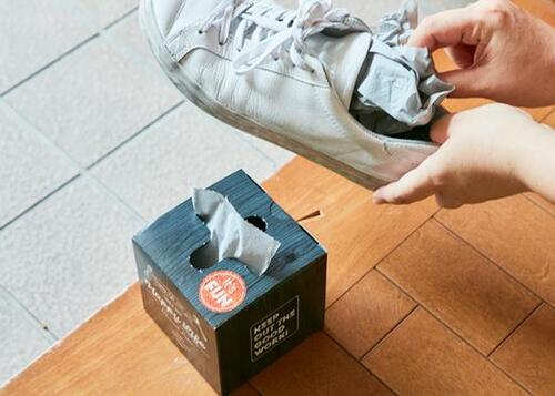 クシャっと丸めた紙でニオイとりカインズ限定版は箱がおしゃれ イメージ