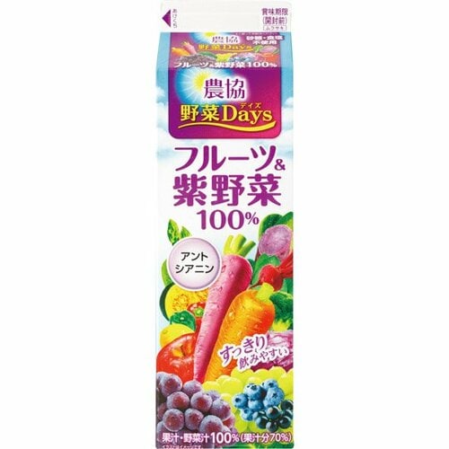 雪印メグミルク :農協野菜Days フルーツ＆紫野菜100%（1000ml）