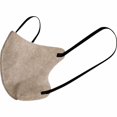 不織布マスクおすすめ マスコード  MASCODE 3Dマスク ベージュ×ブラック紐 Mサイズ イメージ2