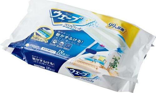 皮脂汚れもひと拭きで逃さないウェーブ フロア用ウェットシート イメージ