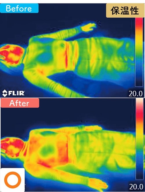 毛布だけで上半身がオレンジに ニトリの便利グッズおすすめ イメージ