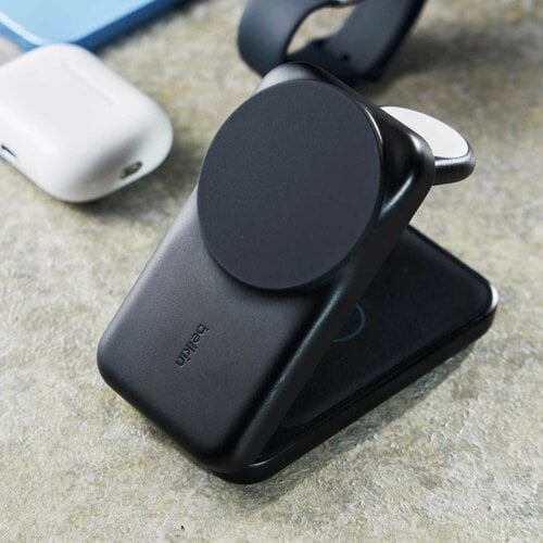 3in1ワイヤレス充電器おすすめ ベルキン UltraCharge 3-in-1Foldable Magnetic Charger with Qi2 25W イメージ1