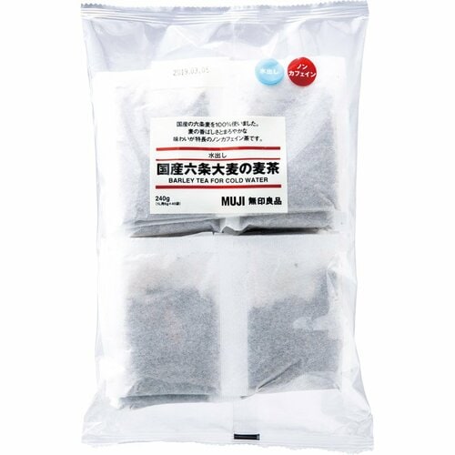 無印良品:水出し 国産 六条大麦の麦茶:水だし茶