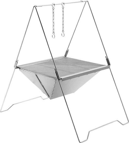 鍋を吊して調理可能！ ユニフレーム「焚火ベース450」 イメージ